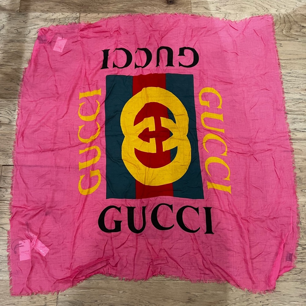 Hot Pink Gucci Shawl/Scarf